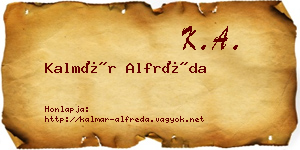 Kalmár Alfréda névjegykártya